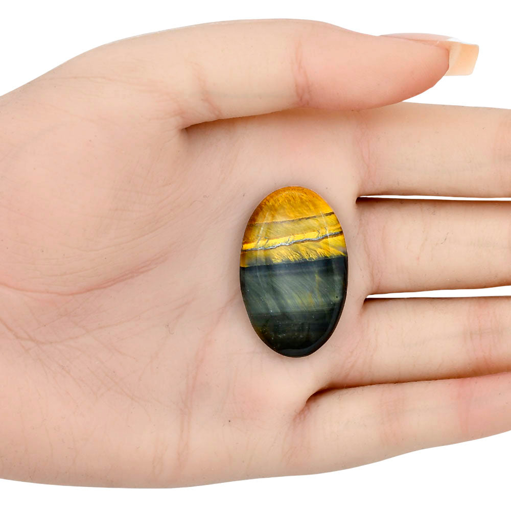 Blue Tiger Eye 33x21x5 mm Oval Gemstone LS01266-17