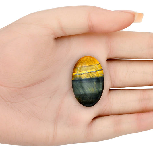 Blue Tiger Eye 33x21x5 mm Oval Gemstone LS01266-17