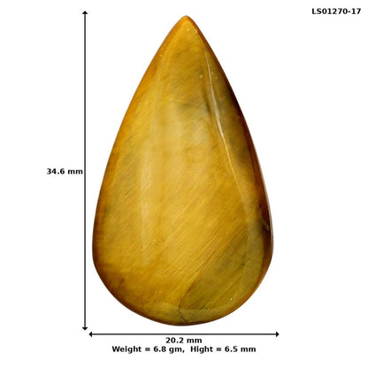 Blue Tiger Eye 34.6x20.2x6.5 mm Pear Gemstone LS01270-17