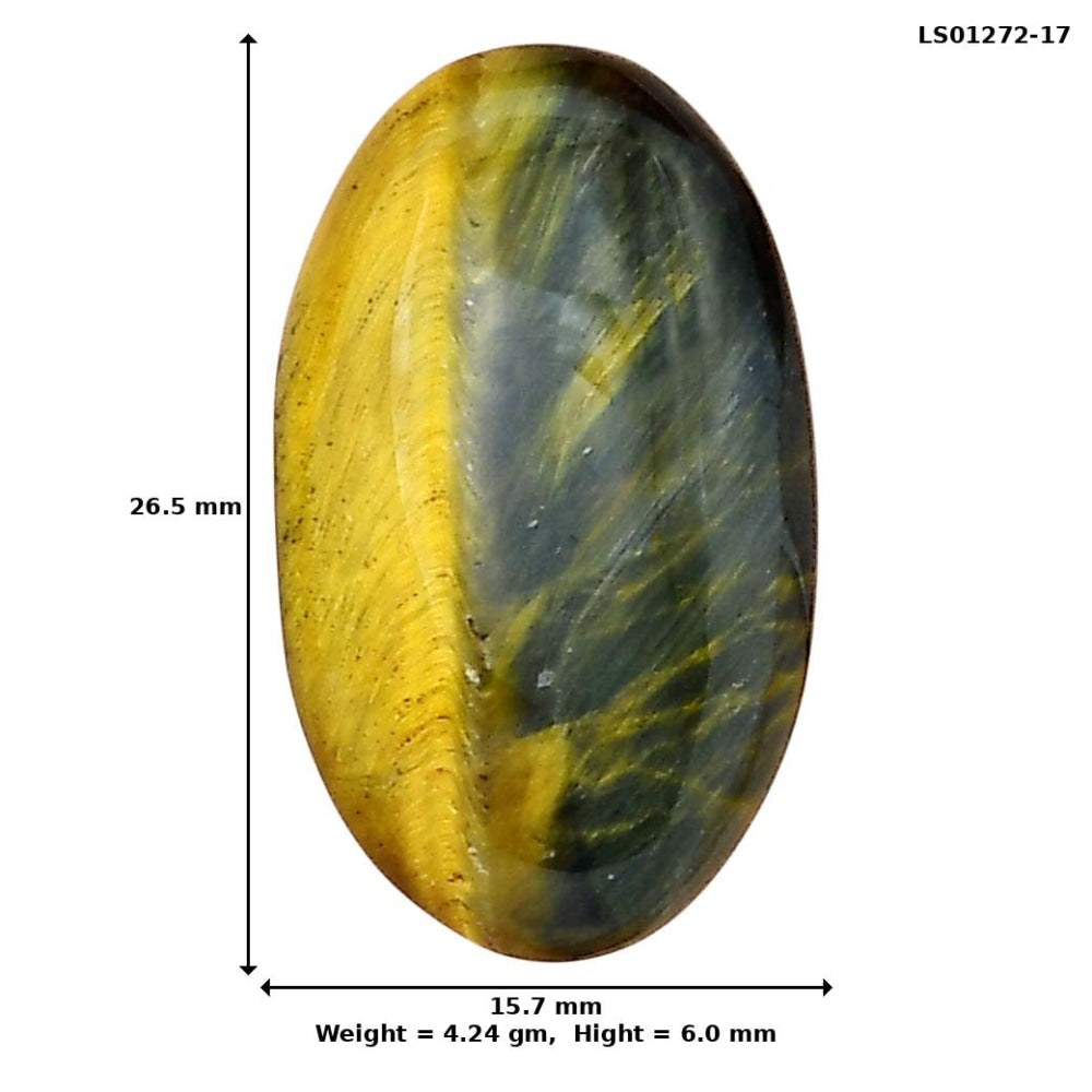 Blue Tiger Eye 26.5x15.7x6 mm Oval Gemstone LS01272-17