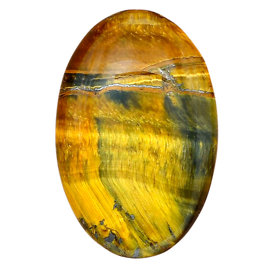 Blue Tiger Eye 35.3x23.1x5 mm Oval Gemstone LS01275-17