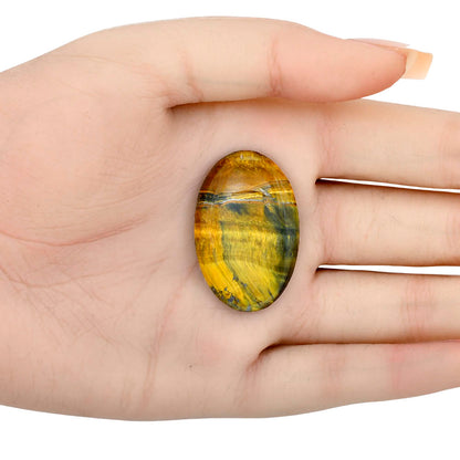Blue Tiger Eye 35.3x23.1x5 mm Oval Gemstone LS01275-17