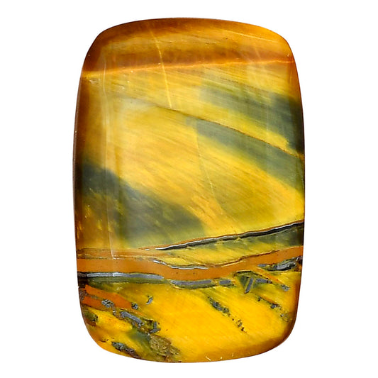Blue Tiger Eye 33.1x22.35x5.5 mm Baguette Gemstone LS01276-17