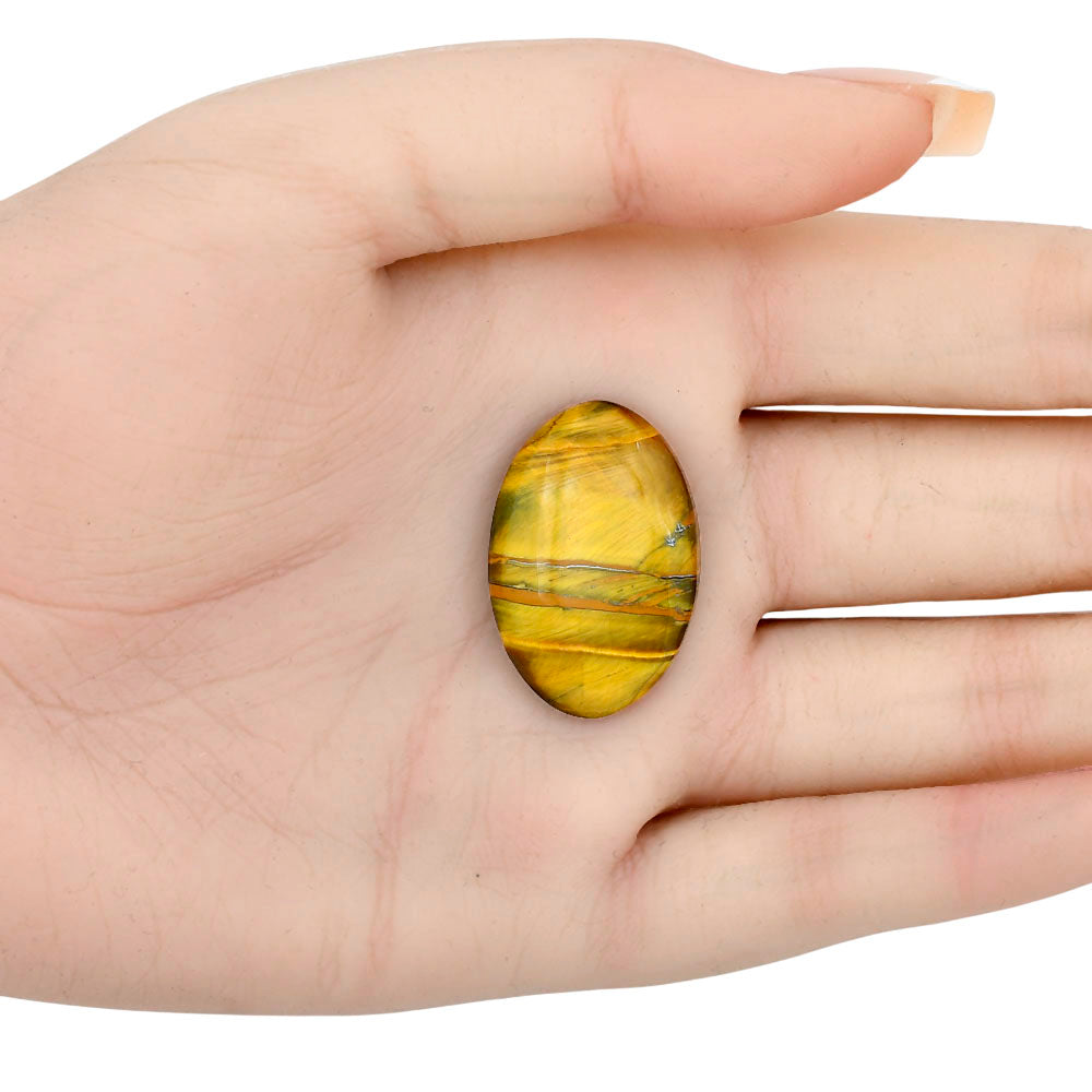 Blue Tiger Eye 29.4x19.6x5.5 mm Oval Gemstone LS01279-17