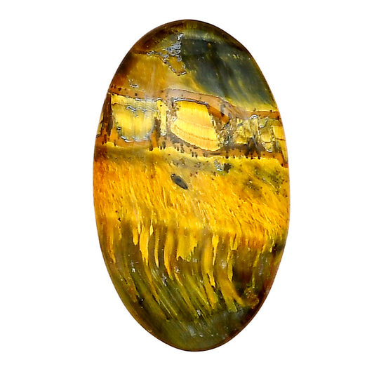 Blue Tiger Eye 31x18.3x5.5 mm Oval Gemstone LS01280-17