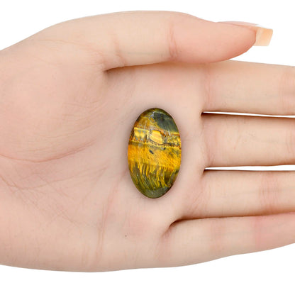 Blue Tiger Eye 31x18.3x5.5 mm Oval Gemstone LS01280-17