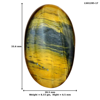 Blue Tiger Eye 33.6x20.5x6.5 mm Oval Gemstone LS01285-17