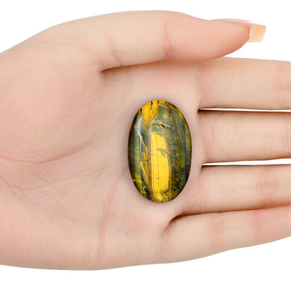 Blue Tiger Eye 35.5x22.2x5 mm Oval Gemstone LS01287-17