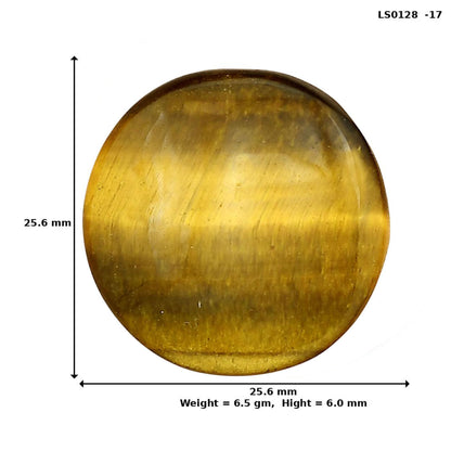 Blue Tiger Eye 25.6x25.6x6 mm Round Gemstone LS01289-17