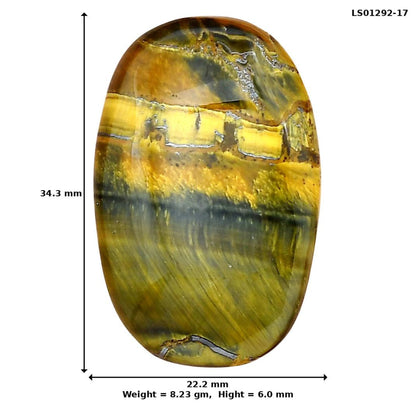 Blue Tiger Eye 34.3x22.2x6 mm Cushion Gemstone LS01292-17