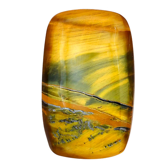 Blue Tiger Eye 33.9x20.35x6.5 mm Baguette Gemstone LS01293-17