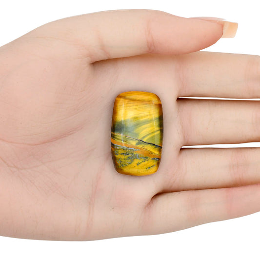 Blue Tiger Eye 33.9x20.35x6.5 mm Baguette Gemstone LS01293-17