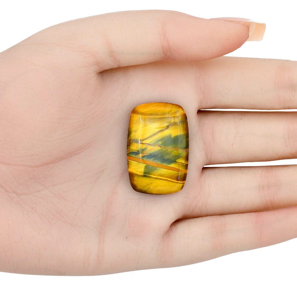 Blue Tiger Eye 31.4x21.1x6 mm Baguette Gemstone LS01294-17