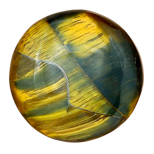 Blue Tiger Eye 25.4x25.4x6 mm Round Gemstone LS01296-17