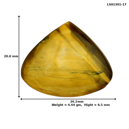 Blue Tiger Eye 24.2x20x6.5 mm Pear Gemstone LS01301-17