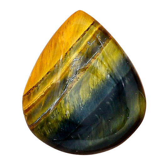 Blue Tiger Eye 24.6x21x5.5 mm Pear Gemstone LS01304-17