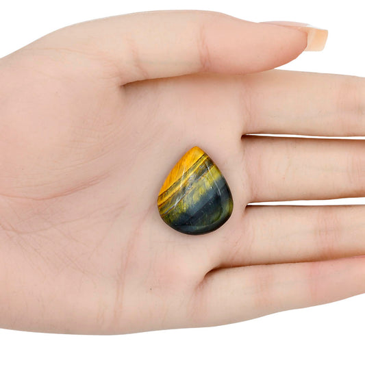 Blue Tiger Eye 24.6x21x5.5 mm Pear Gemstone LS01304-17