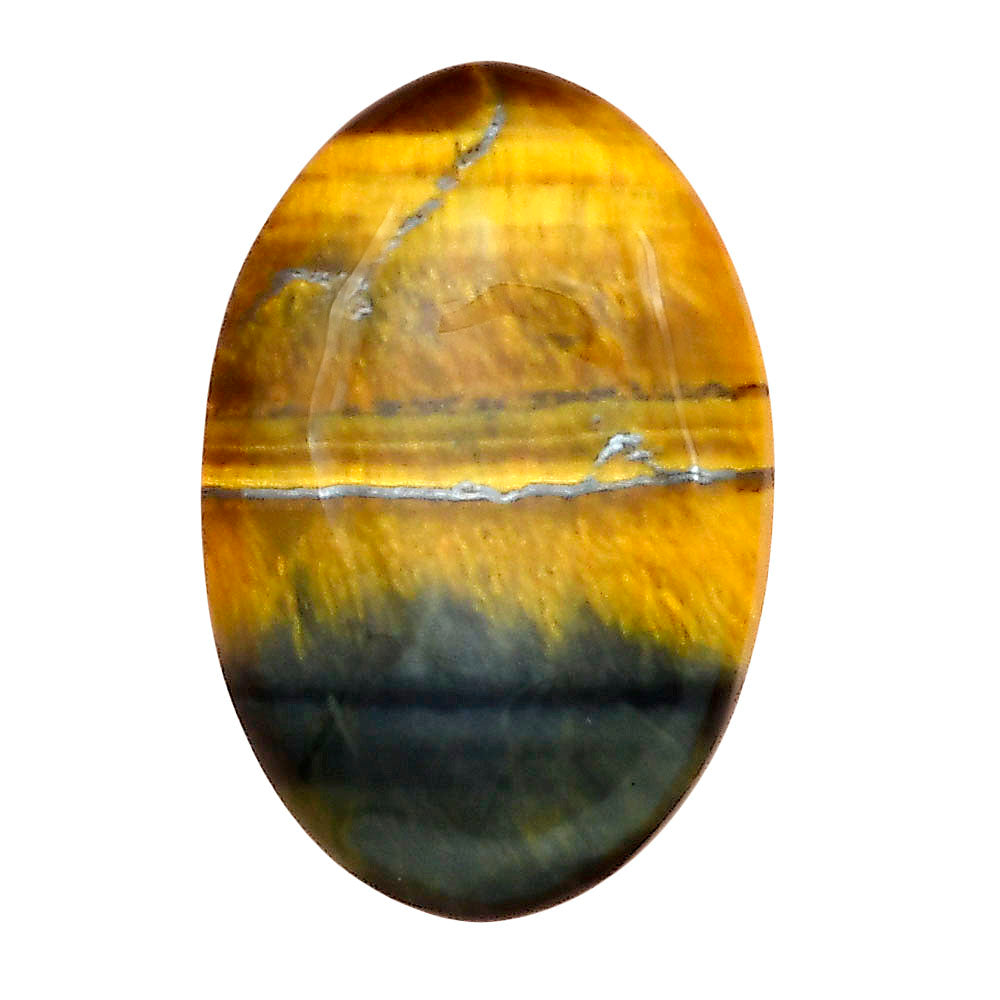 Blue Tiger Eye 27.8x18.6x5 mm Oval Gemstone LS01305-17