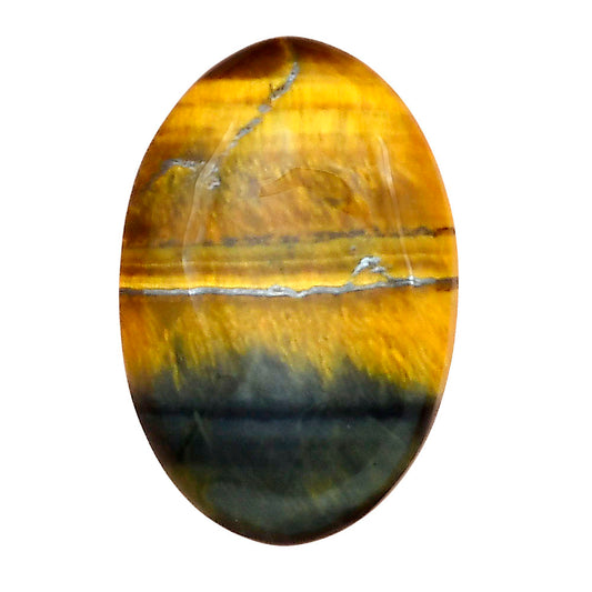 Blue Tiger Eye 27.8x18.6x5 mm Oval Gemstone LS01305-17