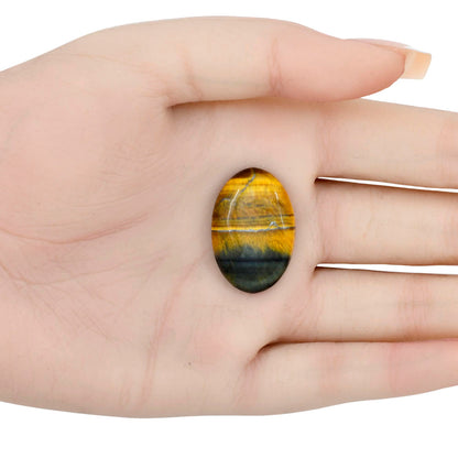 Blue Tiger Eye 27.8x18.6x5 mm Oval Gemstone LS01305-17