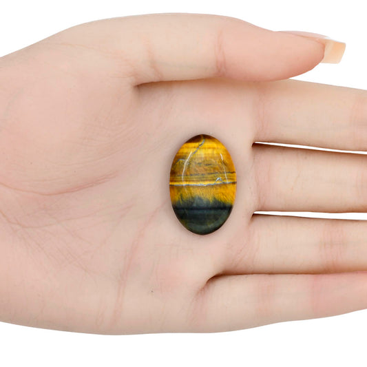 Blue Tiger Eye 27.8x18.6x5 mm Oval Gemstone LS01305-17