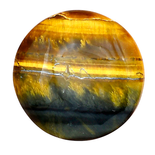 Blue Tiger Eye 25.5x25.5x6 mm Round Gemstone LS01306-17