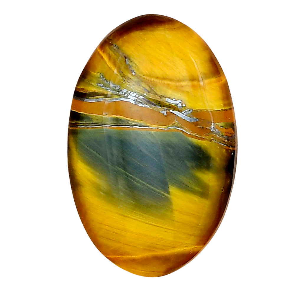 Blue Tiger Eye 30x19.4x5.5 mm Oval Gemstone LS01307-17