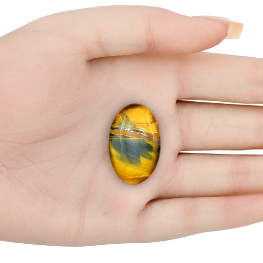 Blue Tiger Eye 30x19.4x5.5 mm Oval Gemstone LS01307-17