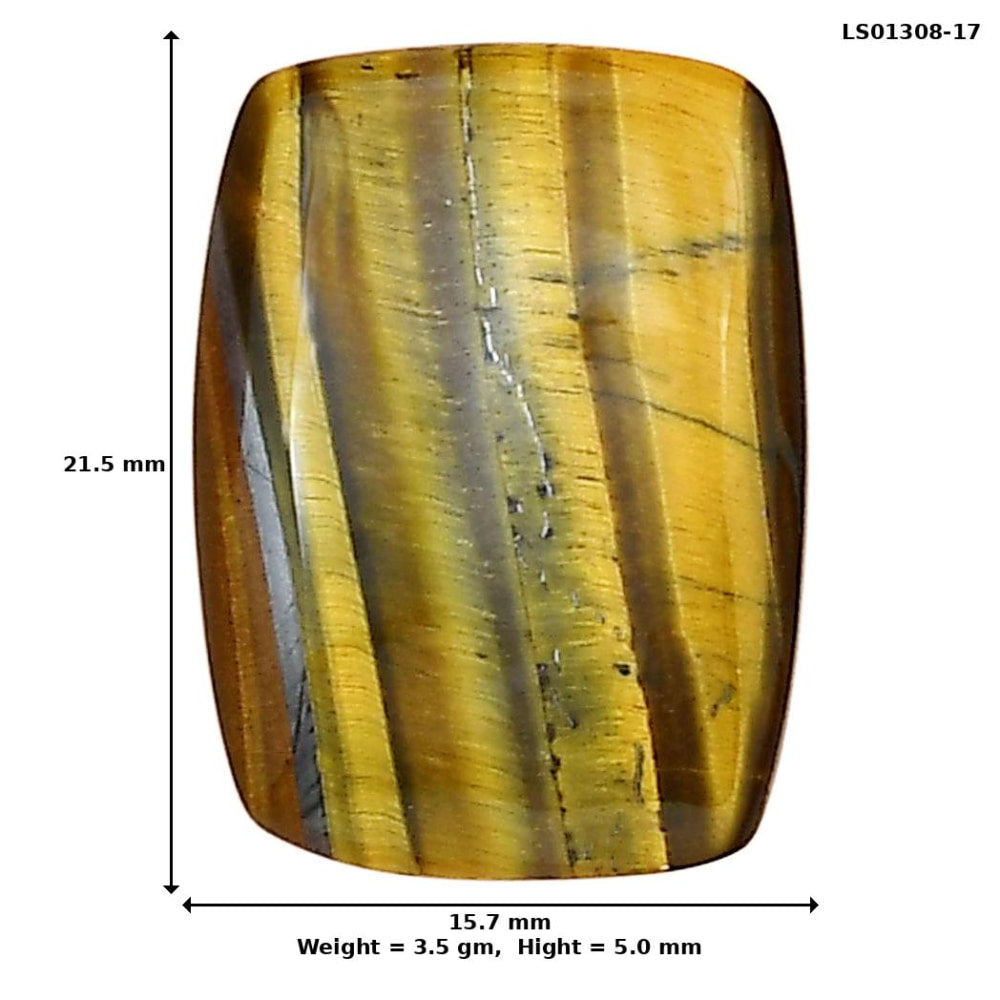 Blue Tiger Eye 21.5x15.7x5 mm Baguette Gemstone LS01308-17
