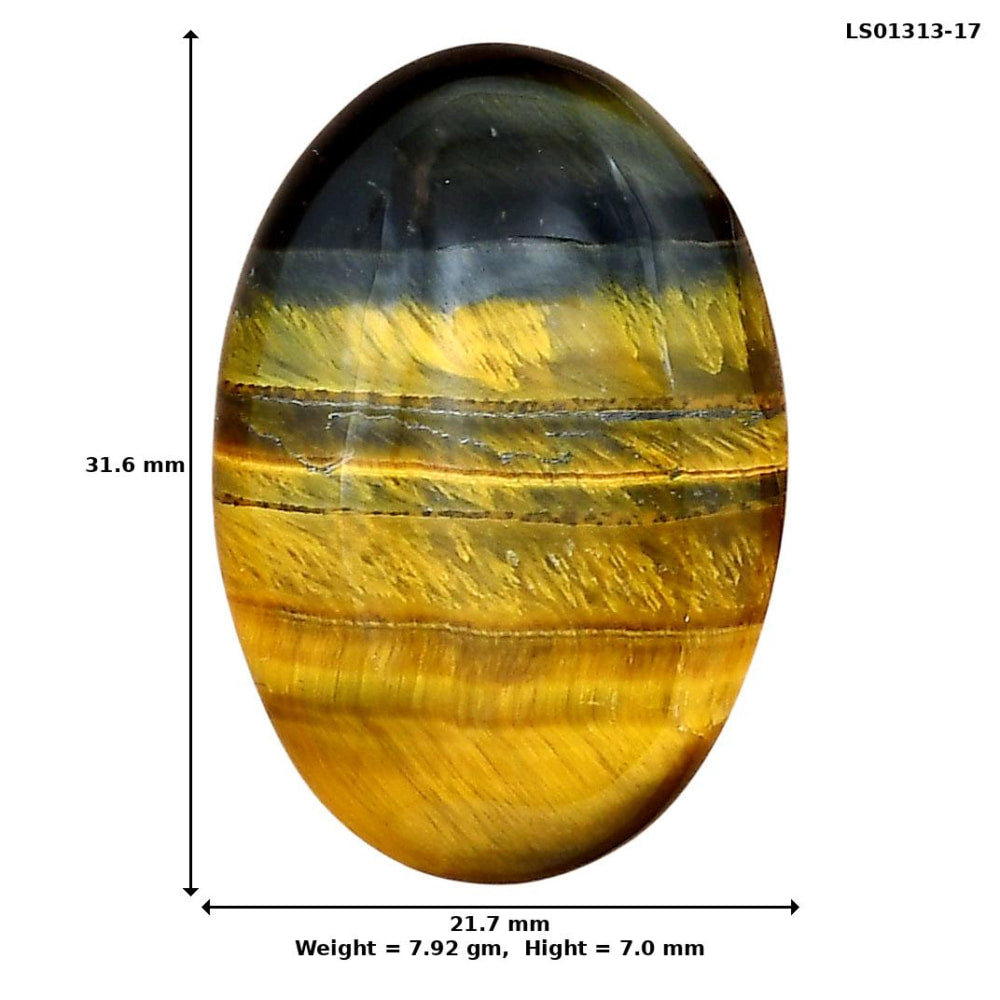 Blue Tiger Eye 31.6x21.7x7 mm Oval Gemstone LS01313-17