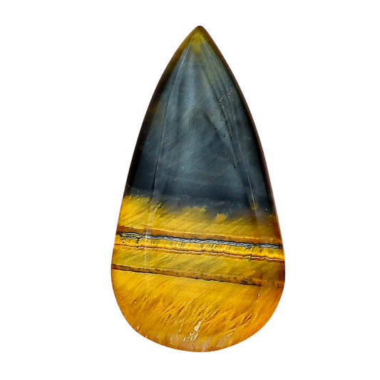 Blue Tiger Eye 32.5x17.4x4.5 mm Pear Gemstone LS01317-17