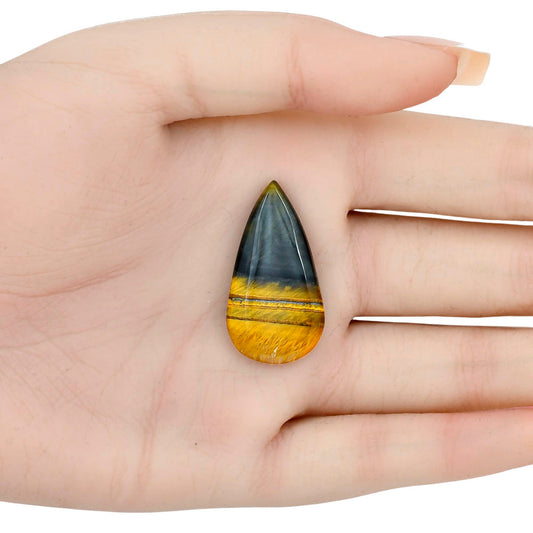 Blue Tiger Eye 32.5x17.4x4.5 mm Pear Gemstone LS01317-17