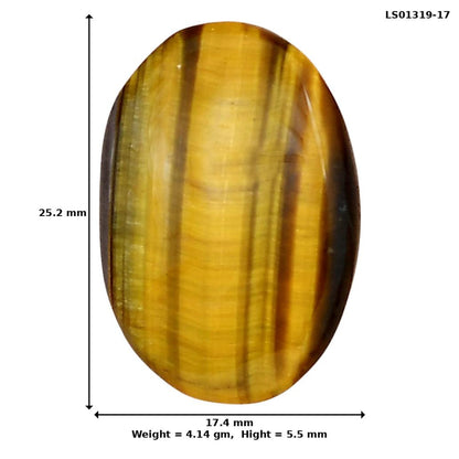 Blue Tiger Eye 25.2x17.4x5.5 mm Oval Gemstone LS01319-17