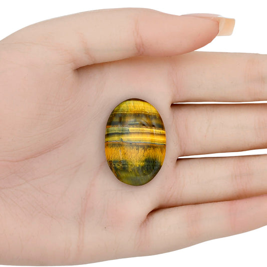 Blue Tiger Eye 31x21.6x6 mm Oval Gemstone LS01325-17
