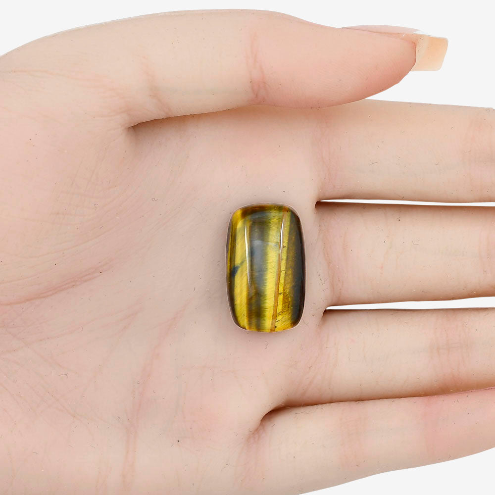 Blue Tiger Eye 23x14.3x6.7 mm Baguette Gemstone LS01327-17