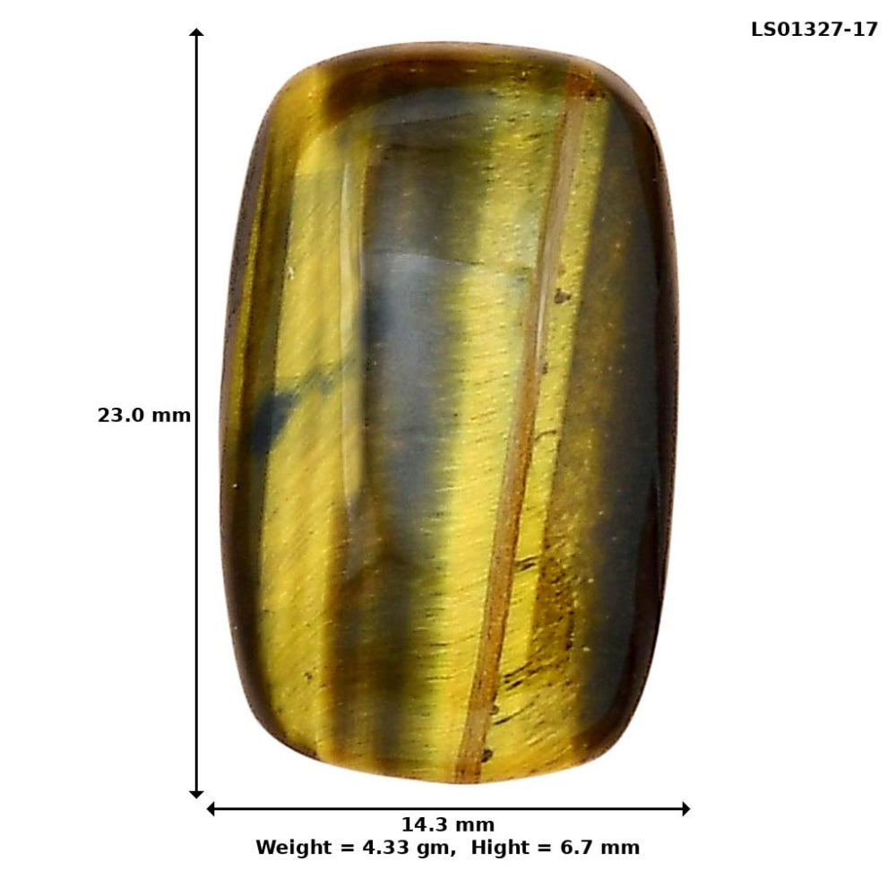 Blue Tiger Eye 23x14.3x6.7 mm Baguette Gemstone LS01327-17