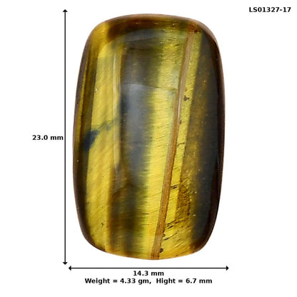 Blue Tiger Eye 23x14.3x6.7 mm Baguette Gemstone LS01327-17