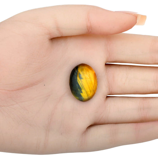 Blue Tiger Eye 22.8x17x6 mm Oval Gemstone LS01329-17