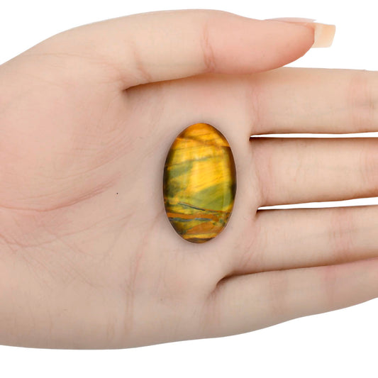 Blue Tiger Eye 32.2x19.7x6 mm Oval Gemstone LS01330-17