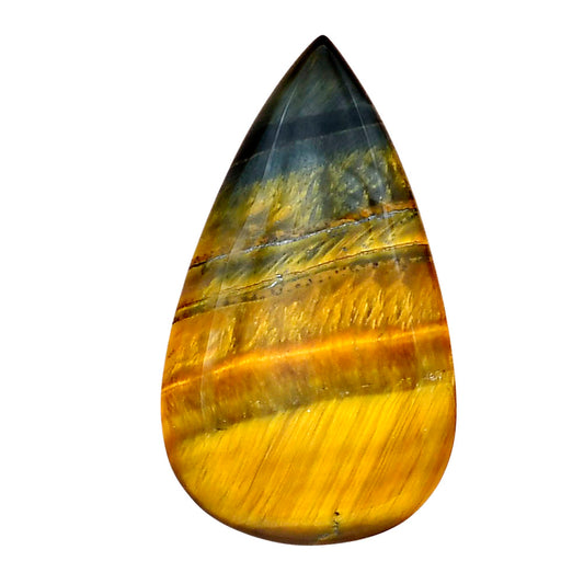 Blue Tiger Eye 35.55x20.65x5 mm Pear Gemstone LS01331-17