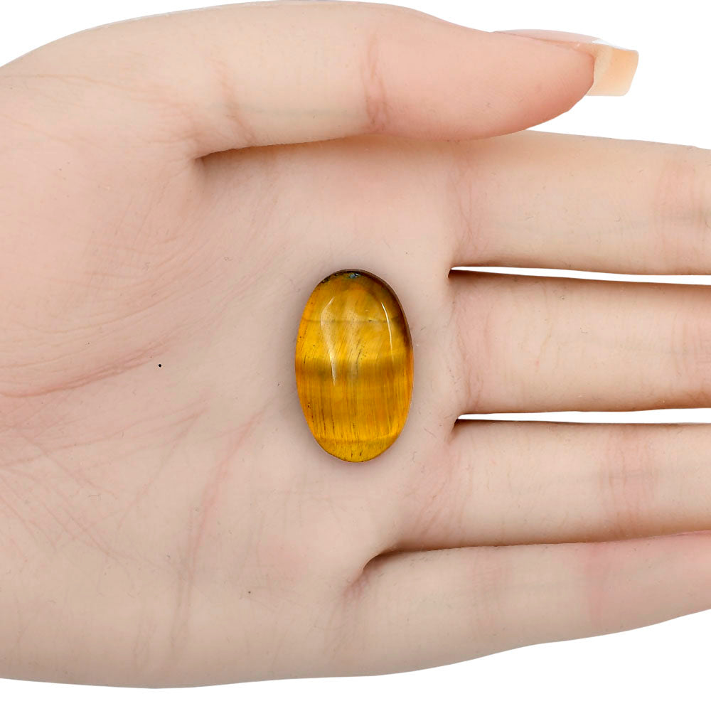 Blue Tiger Eye 25.2x15.5x5.5 mm Oval Gemstone LS01332-17