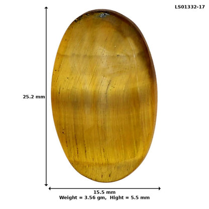 Blue Tiger Eye 25.2x15.5x5.5 mm Oval Gemstone LS01332-17