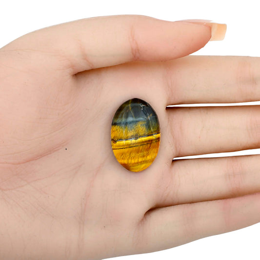Blue Tiger Eye 27.2x18.3x6 mm Oval Gemstone LS01334-17