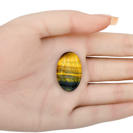 Blue Tiger Eye 29.36x18.5x5 mm Oval Gemstone LS01335-17