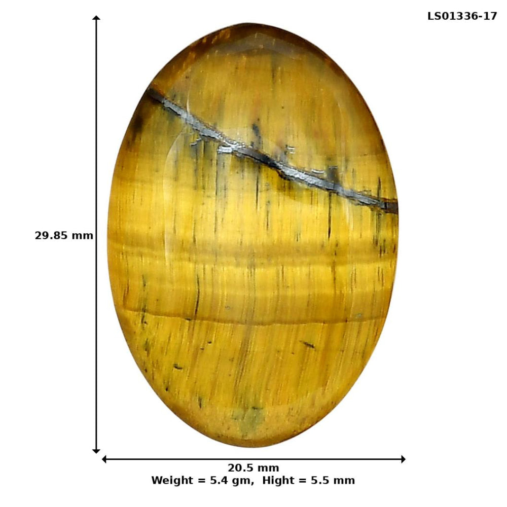Blue Tiger Eye 29.85x20.5x5.5 mm Oval Gemstone LS01336-17