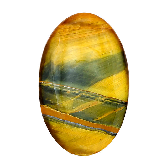 Blue Tiger Eye 26.7x20.65x5 mm Oval Gemstone LS01343-17