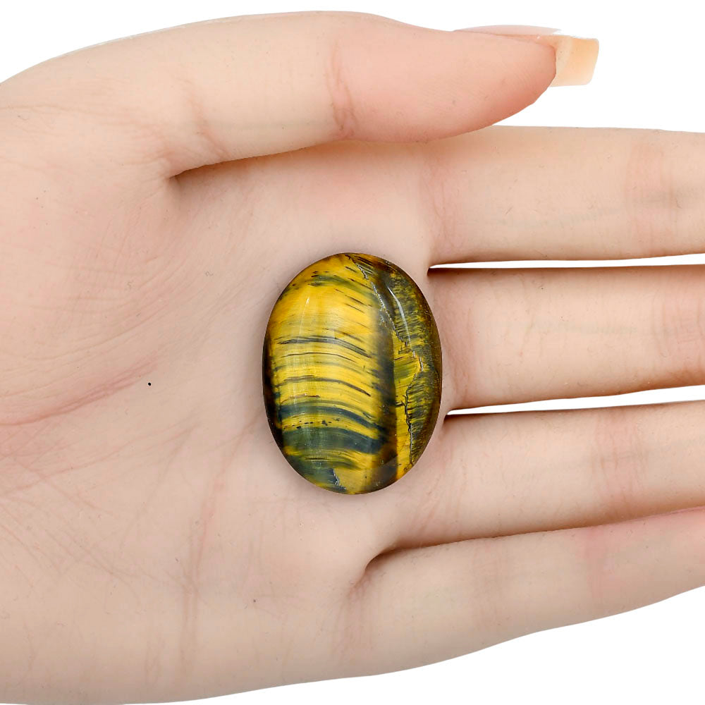 Blue Tiger Eye 31.85x23.7x6 mm Oval Gemstone LS01345-17