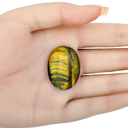 Blue Tiger Eye 31.85x23.7x6 mm Oval Gemstone LS01345-17