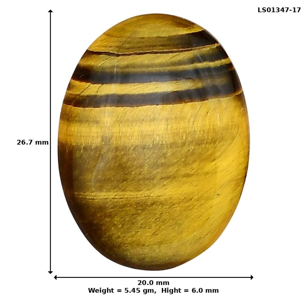 Blue Tiger Eye 26.7x20x6 mm Oval Gemstone LS01347-17