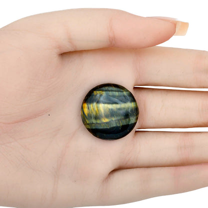 Blue Tiger Eye 25.75x25.75x6 mm Round Gemstone LS01350-17